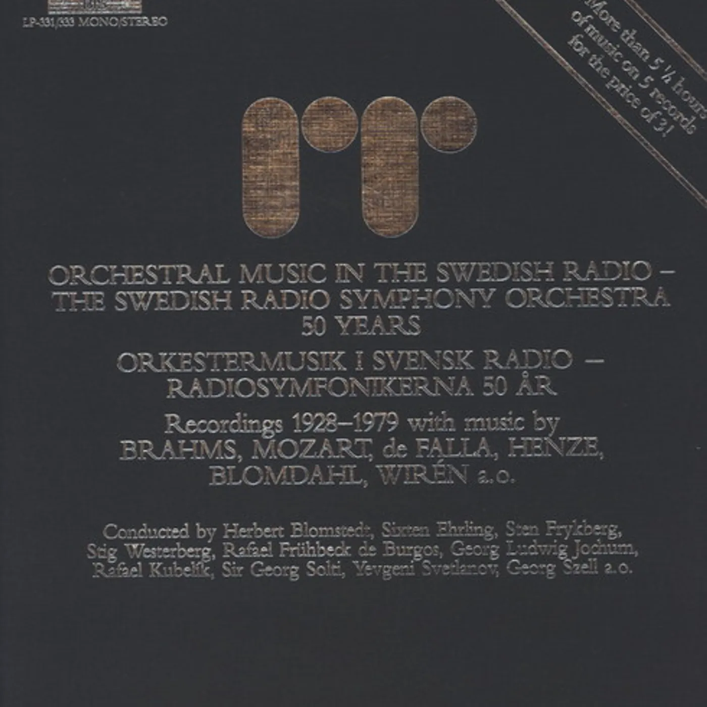 Swedish Radio Symphony Orchestra Vinyl Record