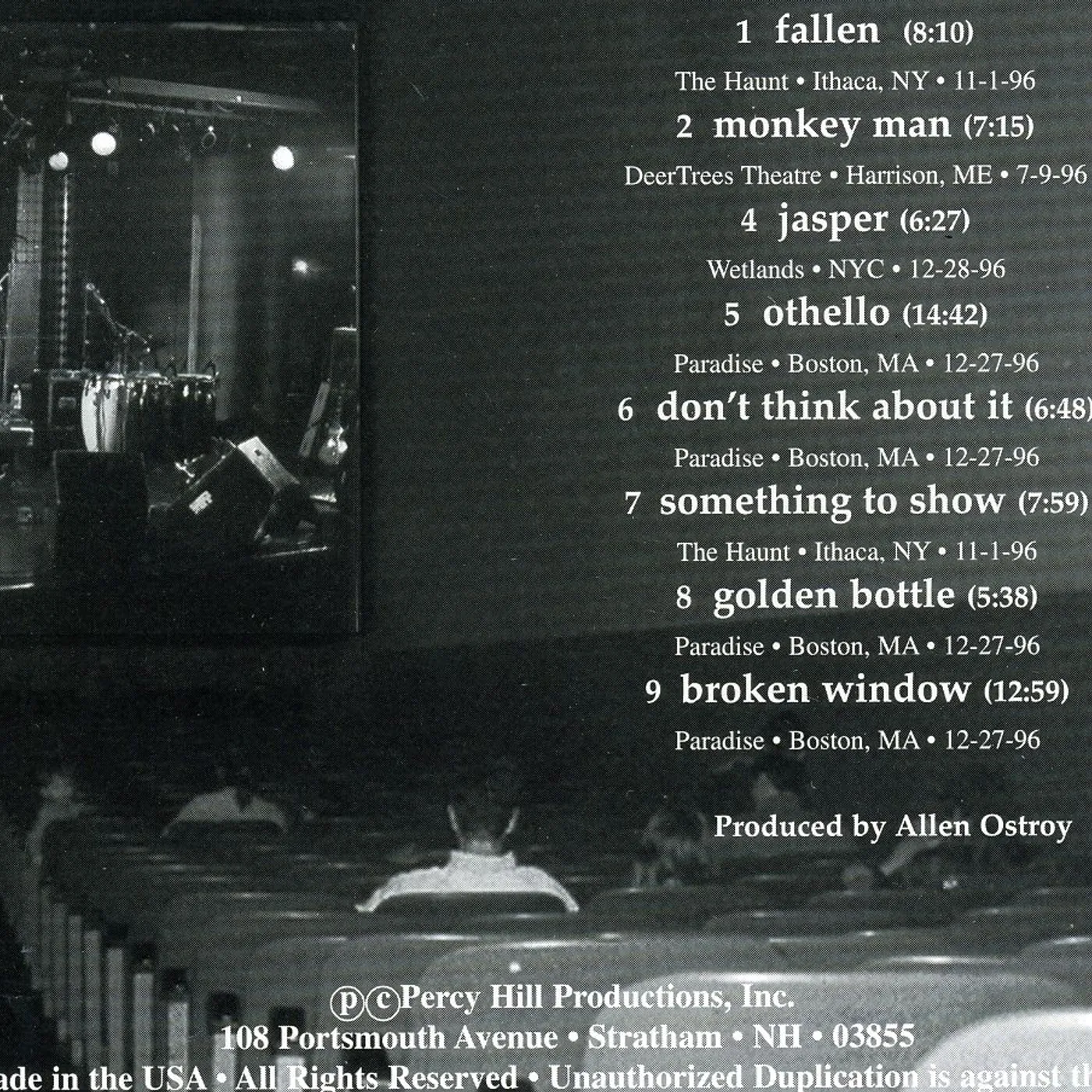 Percy Hill DOUBLE FEATURE CD