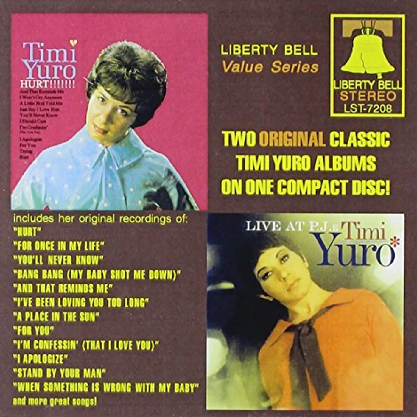 Timi Yuro HURT / LIVE AT PJ'S CD