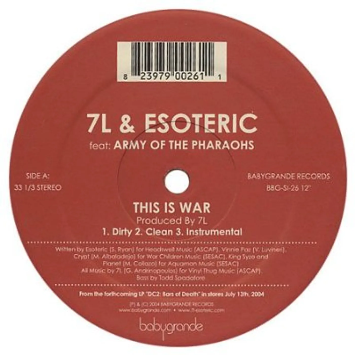 7L & Esoteric THIS IS WAR Vinyl Record