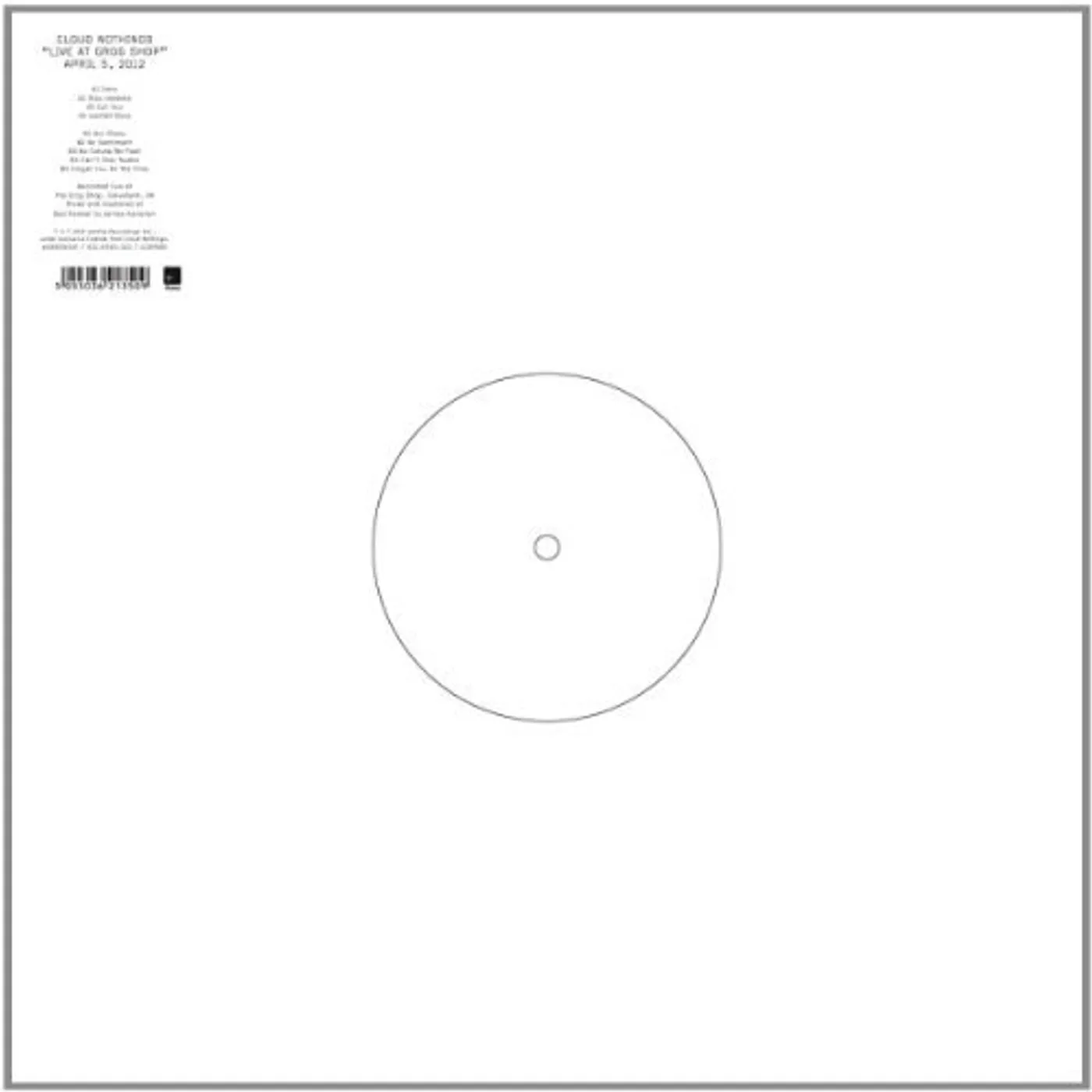 Cloud Nothings Live At Grog Shop Vinyl Record