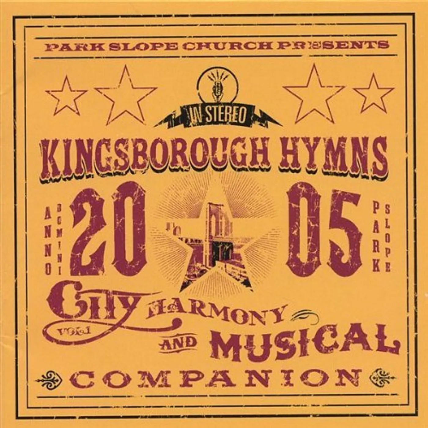 Park Slope Church KINGSBOROUGH HYMNS 1: CITY HARMONY & MUSICAL COMP CD