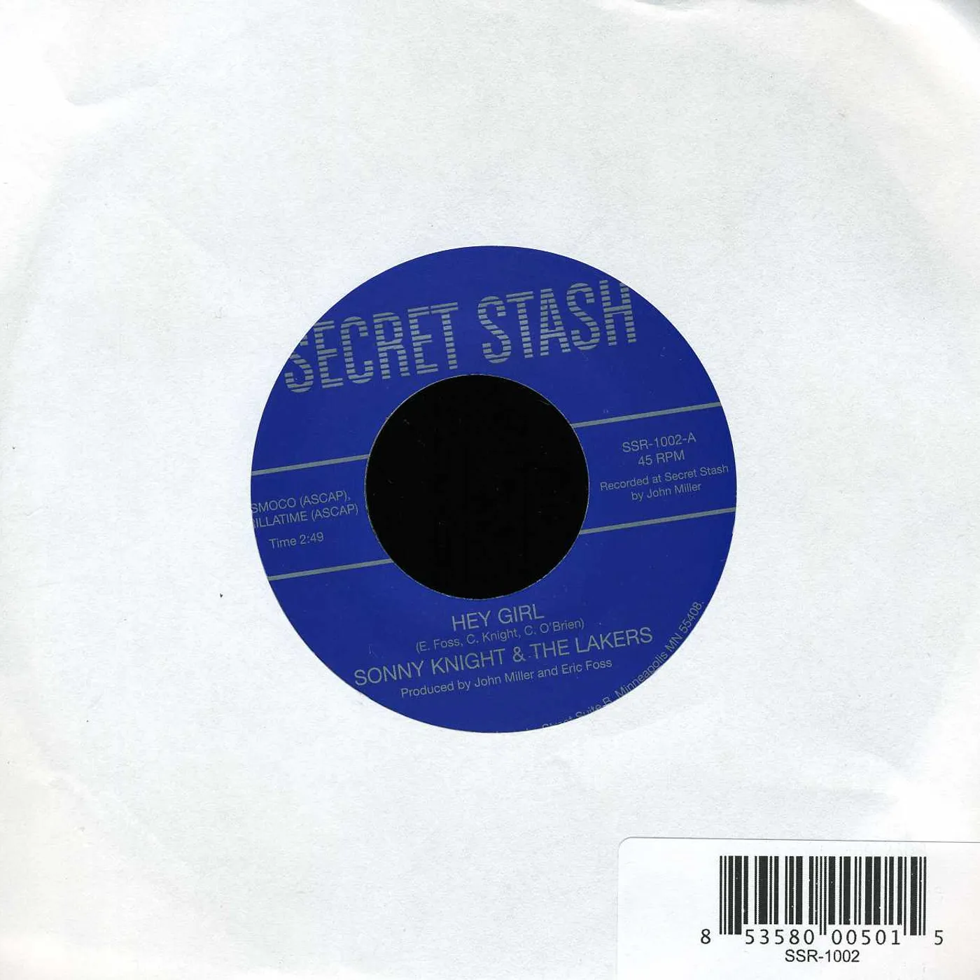 Sonny Knight & The Lakers Hey Girl B/W Sugar Man Vinyl Record