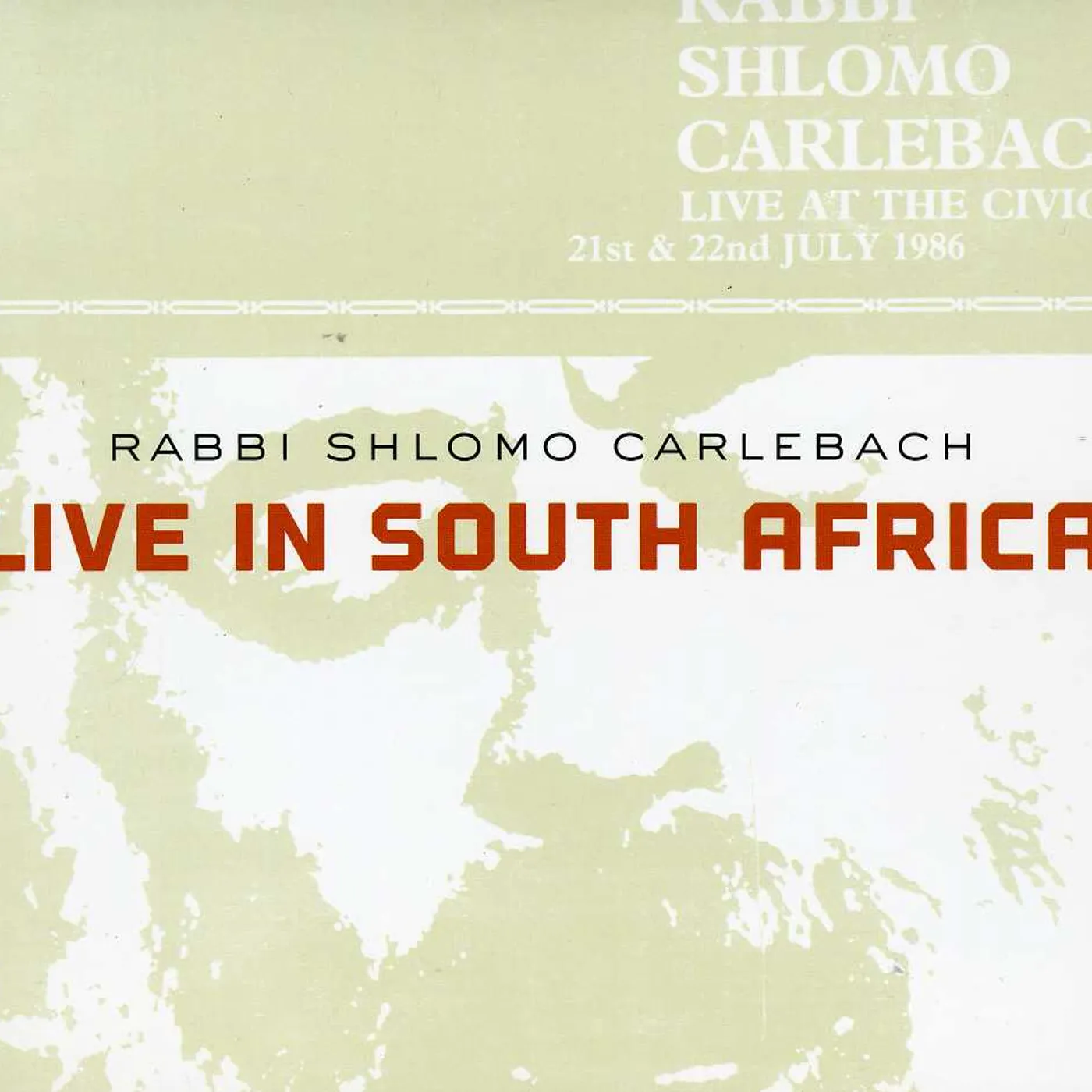 Shlomo Carlebach LIVE IN SOUTH AFRICA CD