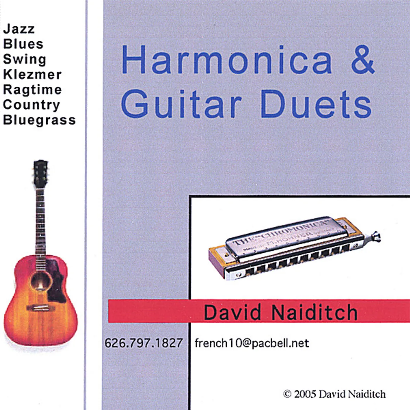 David Naiditch HARMONICA & GUITAR DUETS CD