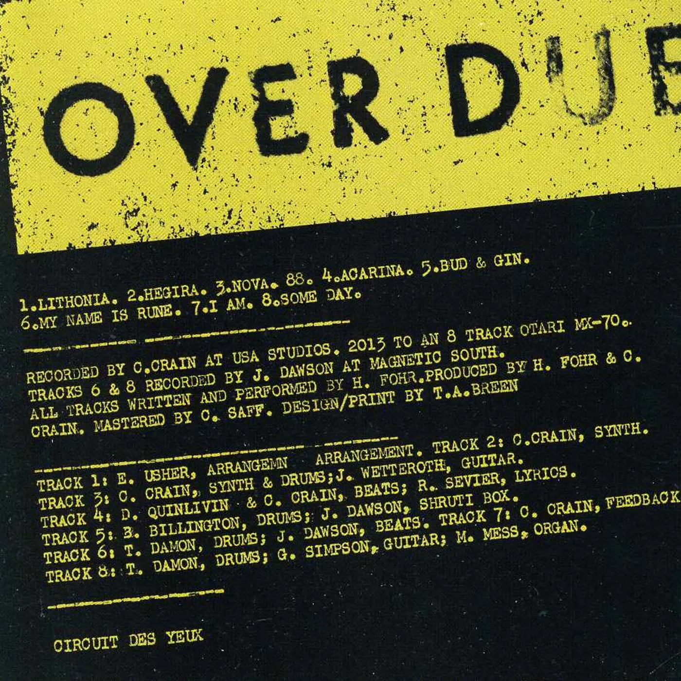 Circuit des Yeux OVERDUE CD