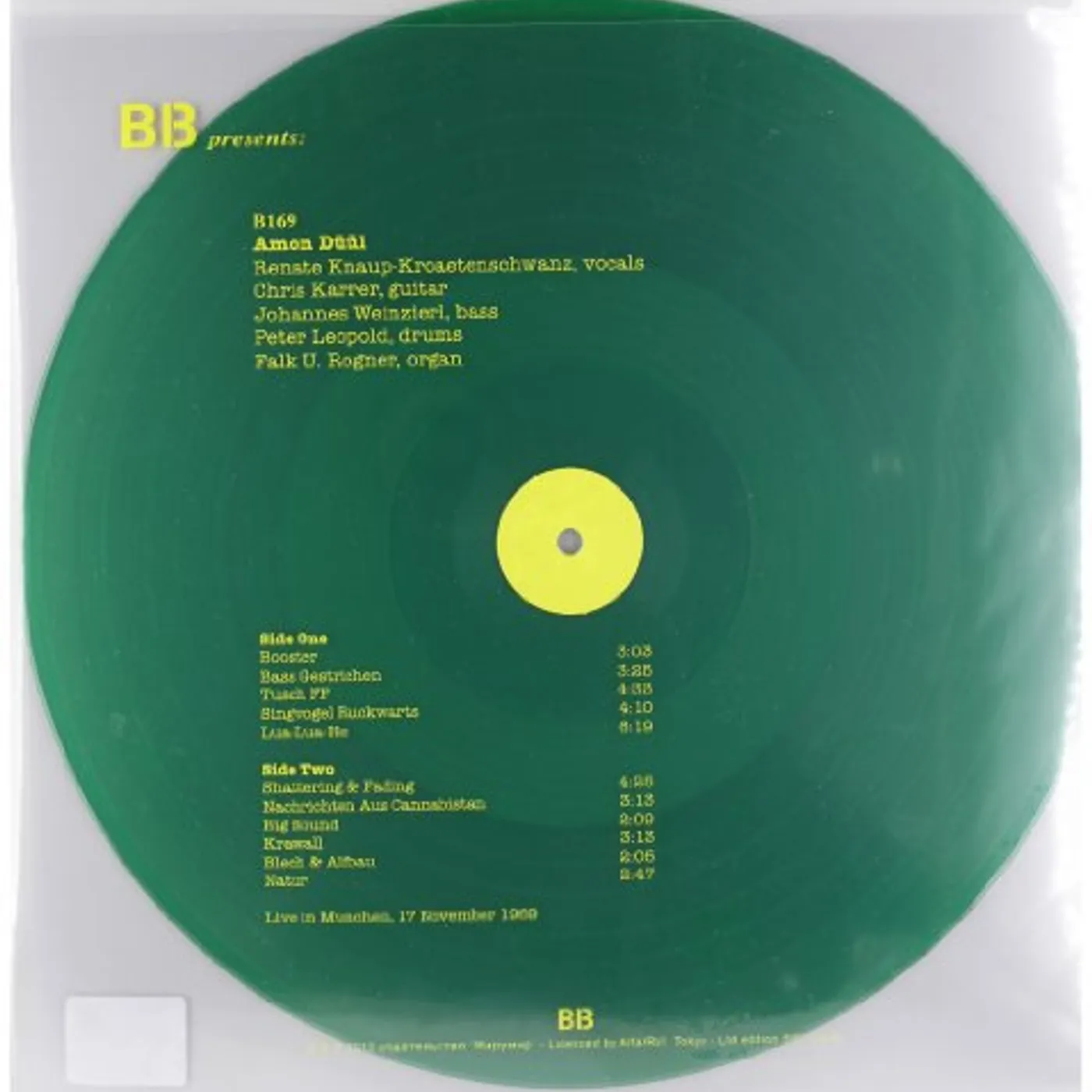 Amon Düül LIVE IN MUNCHEN 1969 Vinyl Record