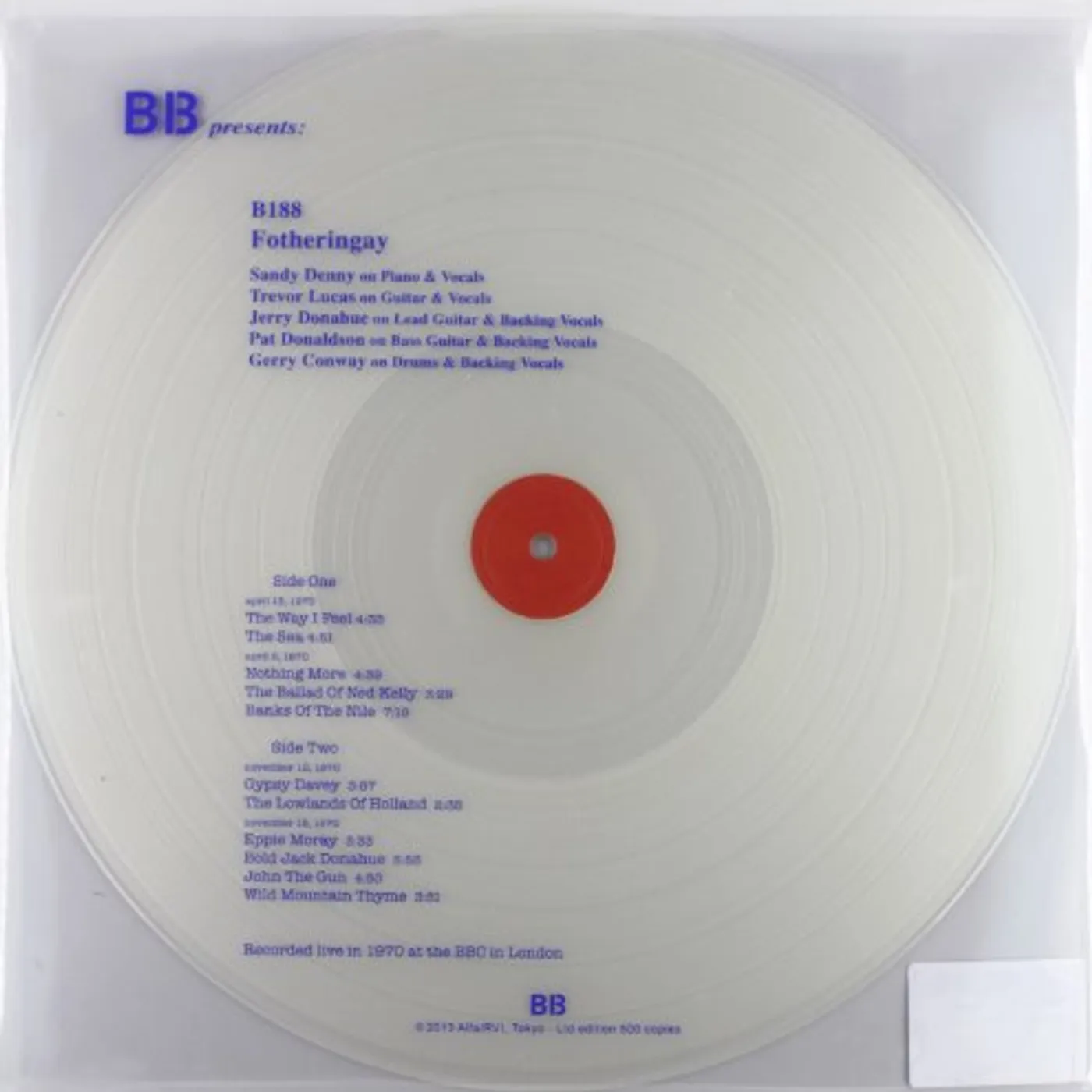 Fotheringay BBC LIVE IN 1970 Vinyl Record - Italy Release