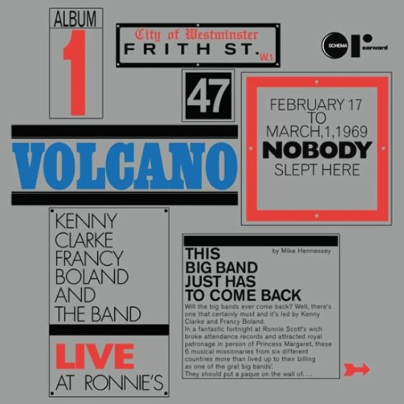 The Kenny Clarke-Francy Boland Big Band VOLCANO-LIVE AT RONNIE'S (ITA) (Vinyl)