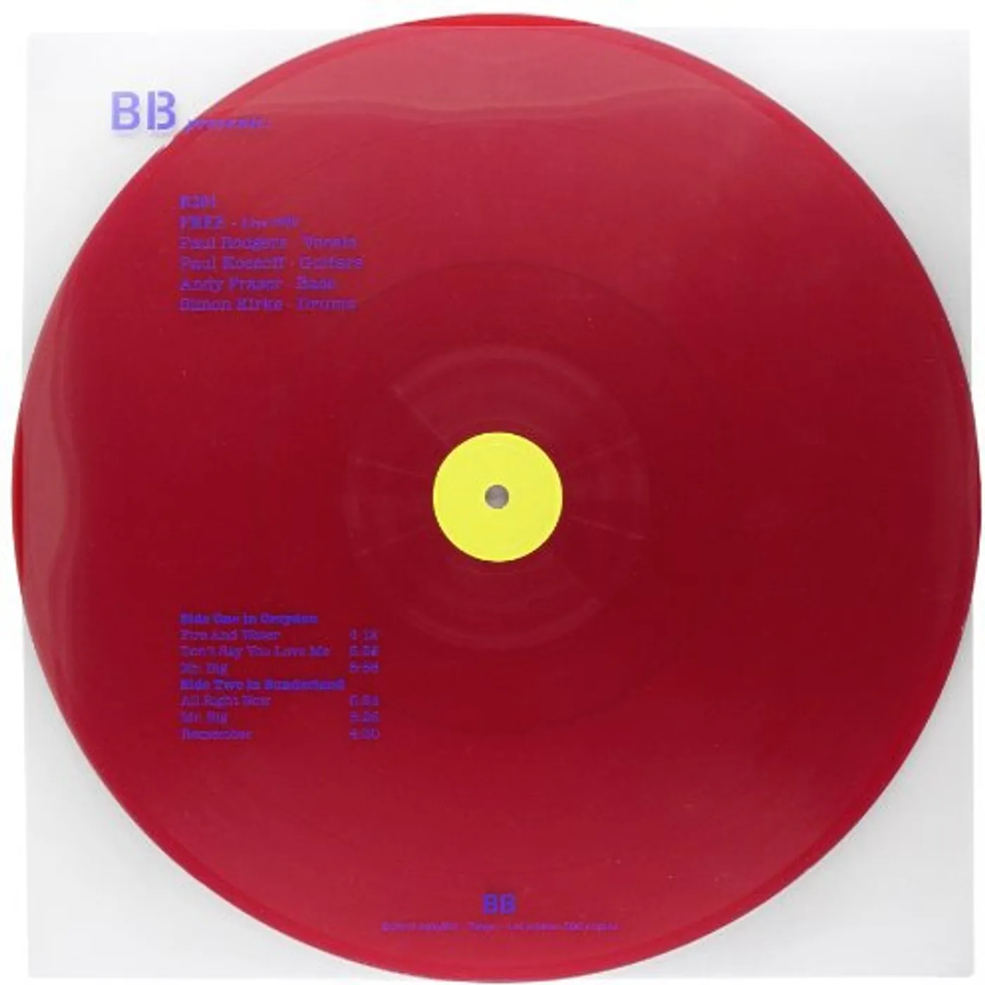 Free LIVE IN CROYDON & SUTHERLAND 1970 Vinyl Record - Italy Release