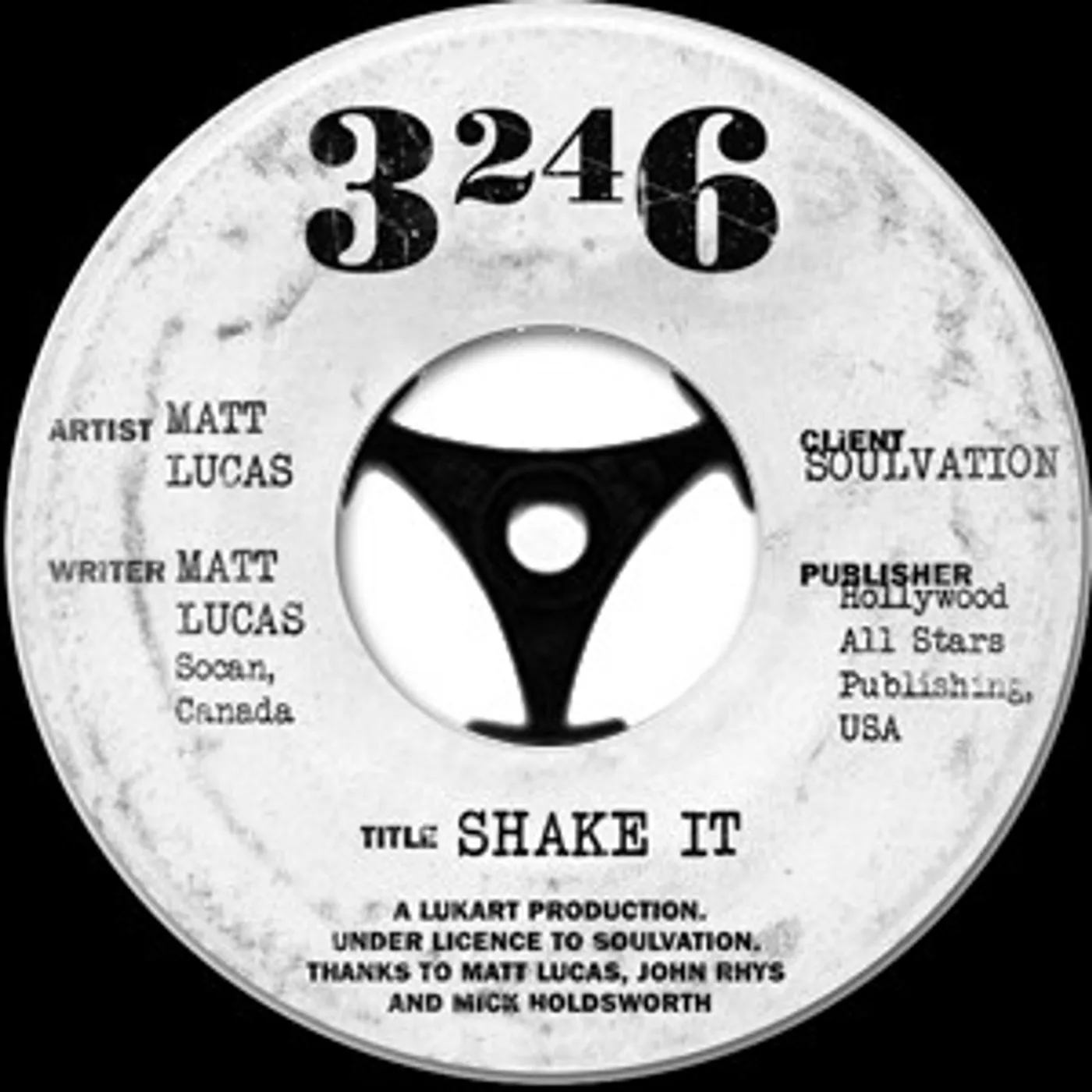 Matt Lucas SHAKE IT Vinyl Record