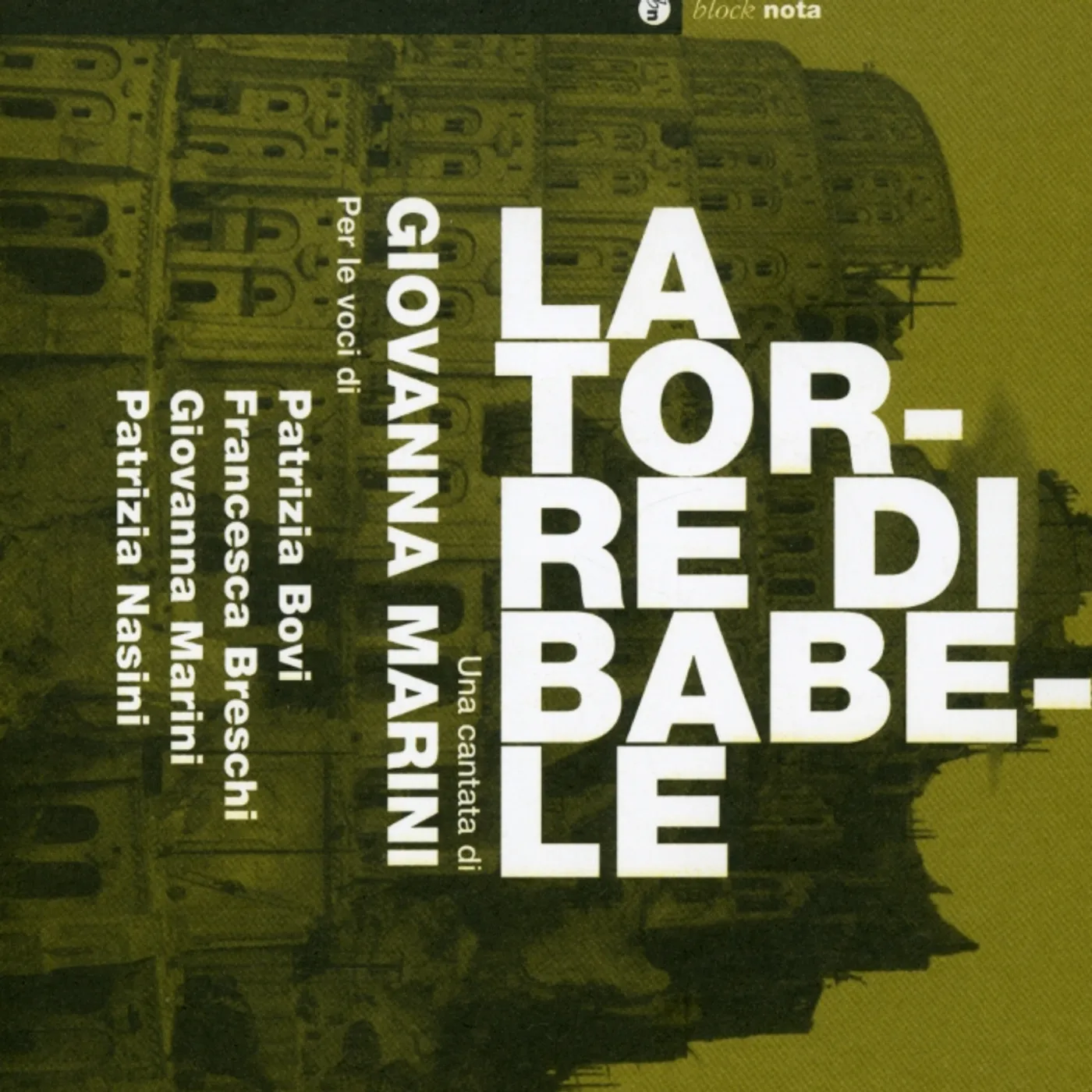 Giovanna Marini LA TORRE DI BABELE CD