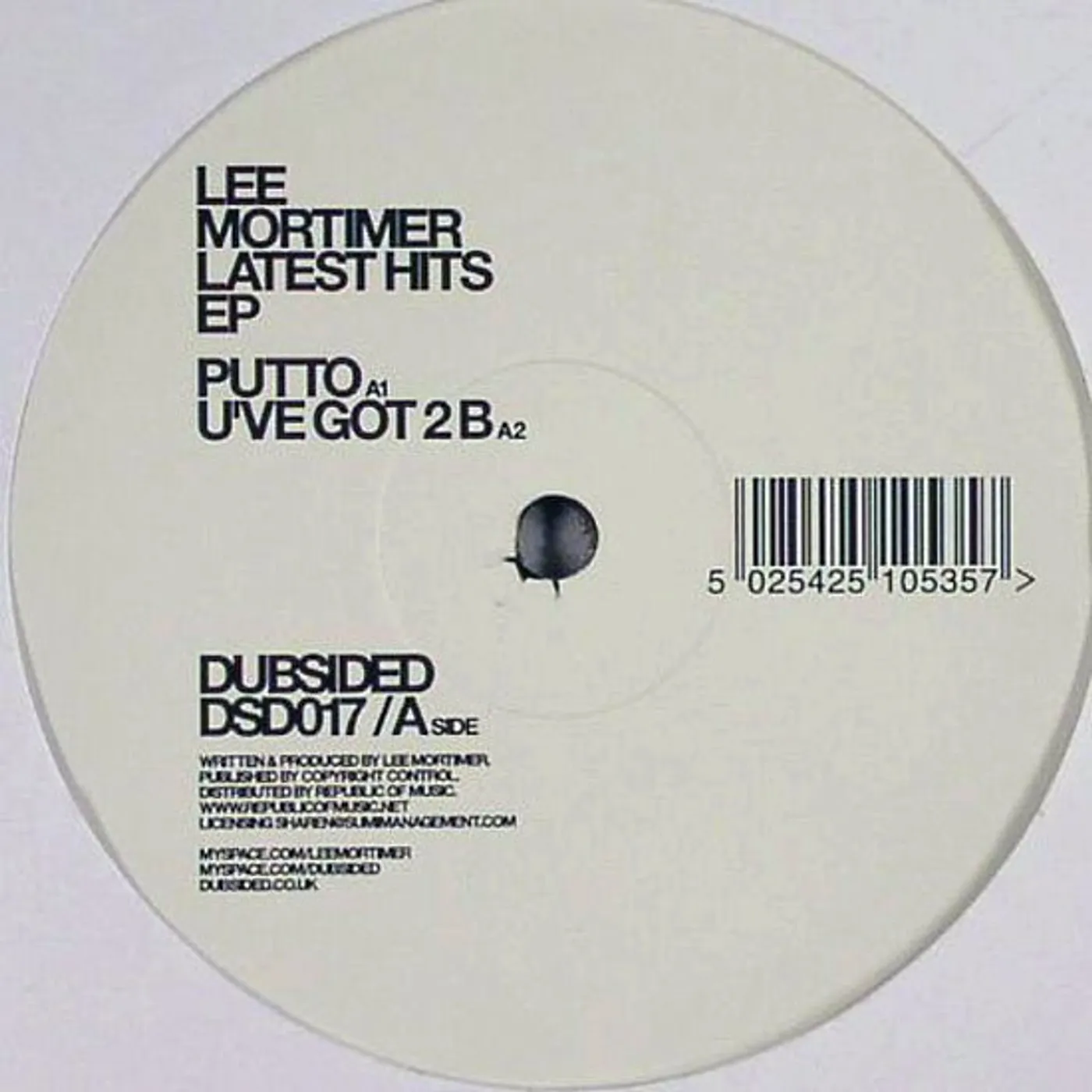 Lee Mortimer Latest Hits EP Vinyl Record