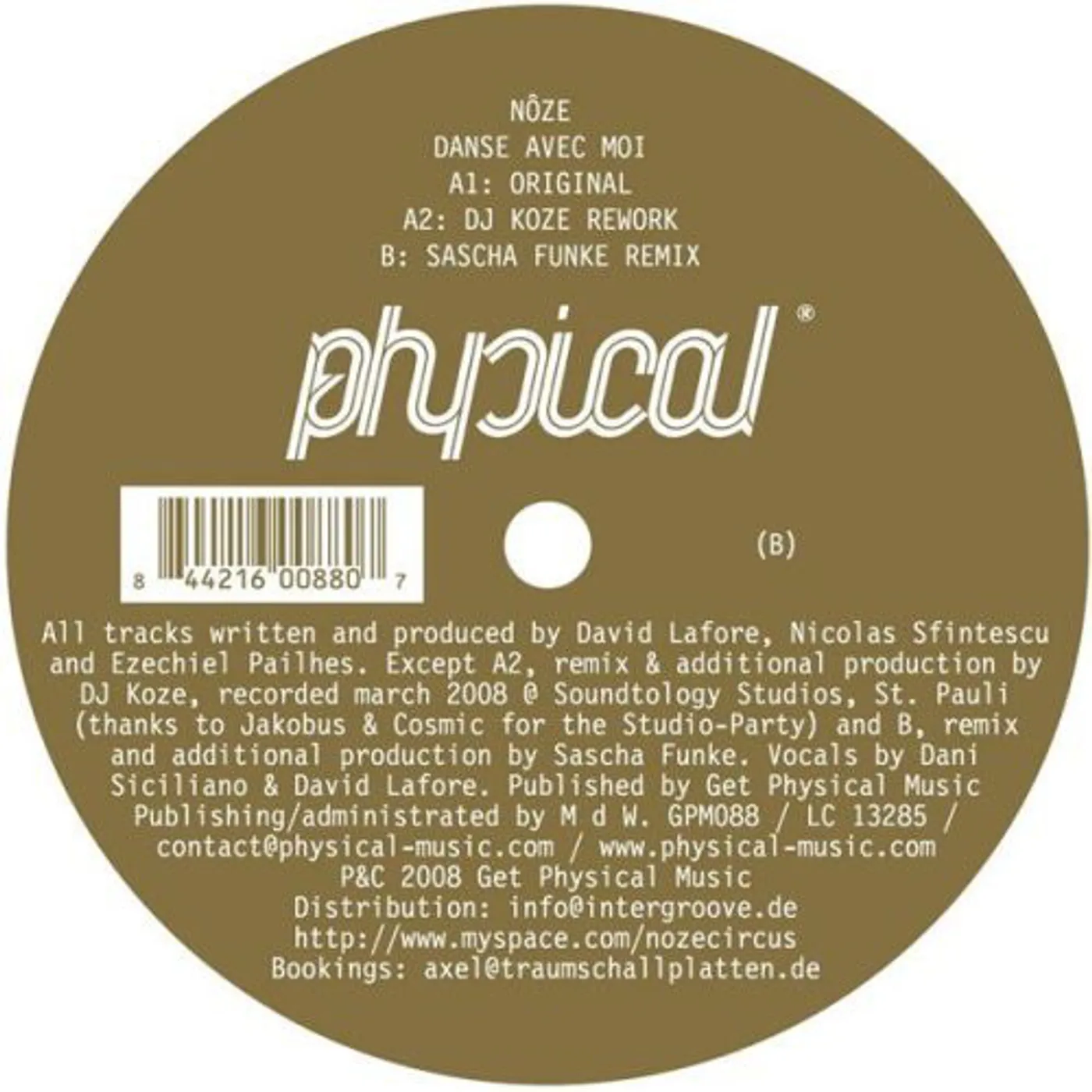 Nôze DANSE AVEC MOI (SASHA FUNKE & KOZE Vinyl Record