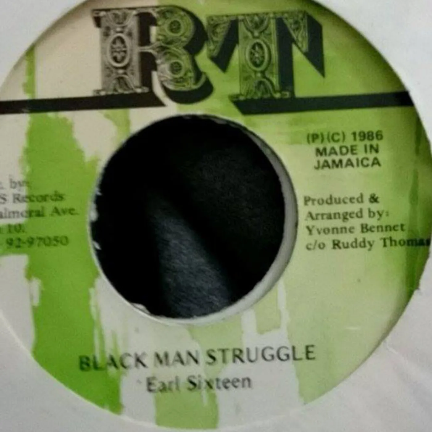 Earl Sixteen BLACK MAN Vinyl Record