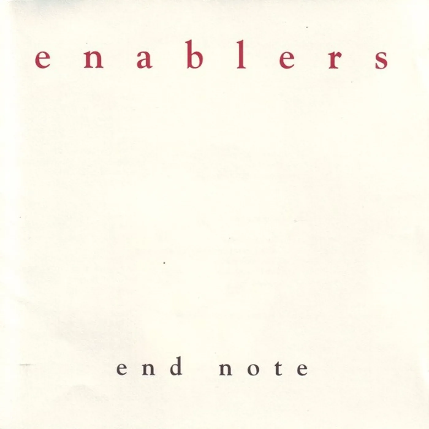 Enablers End Note Vinyl Record