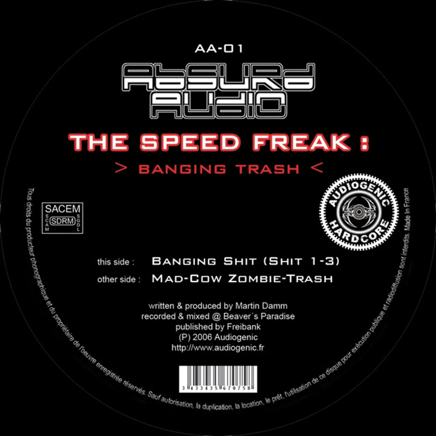 The Speed Freak BANGYOUR HEAD EP Vinyl Record