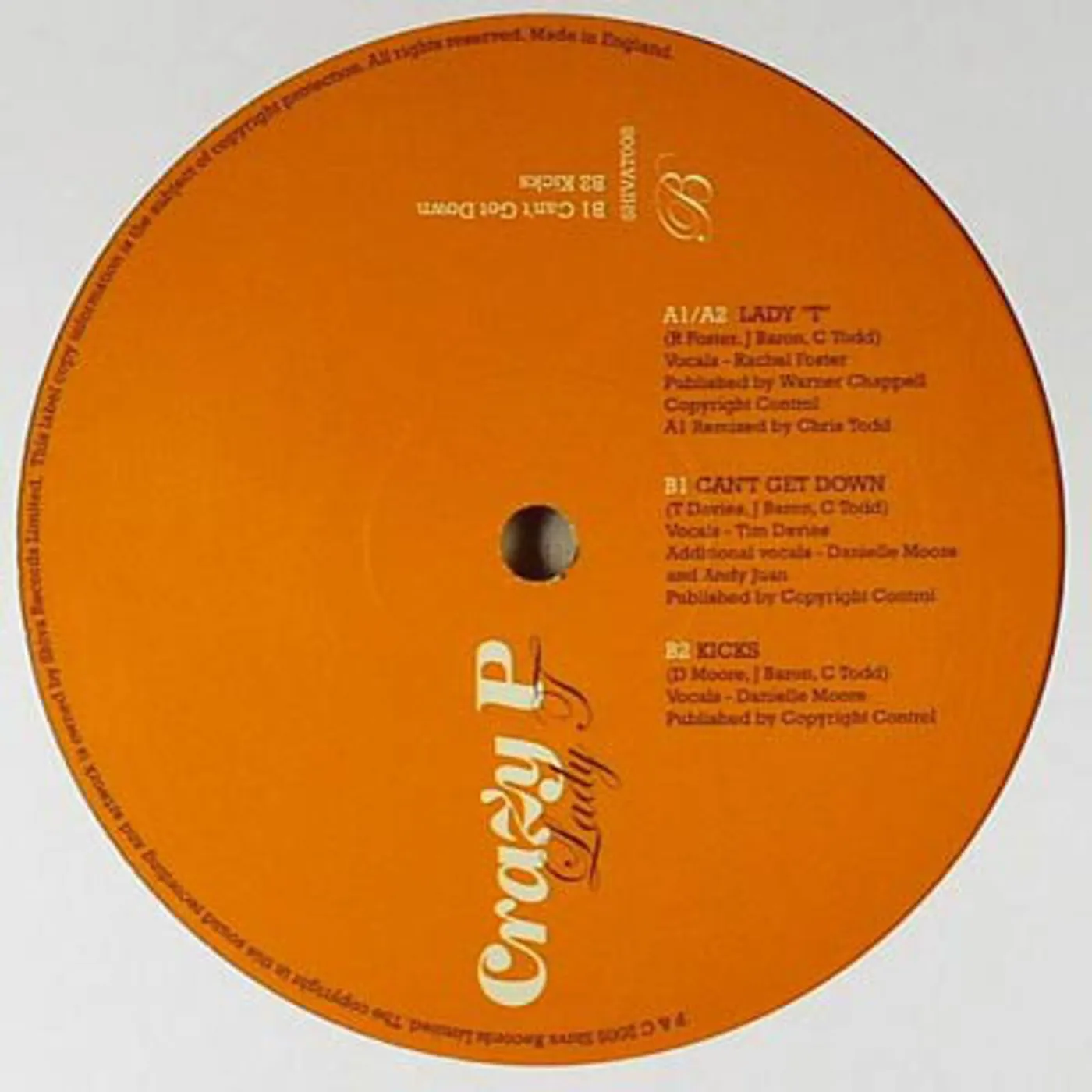 Crazy P Lady T Vinyl Record