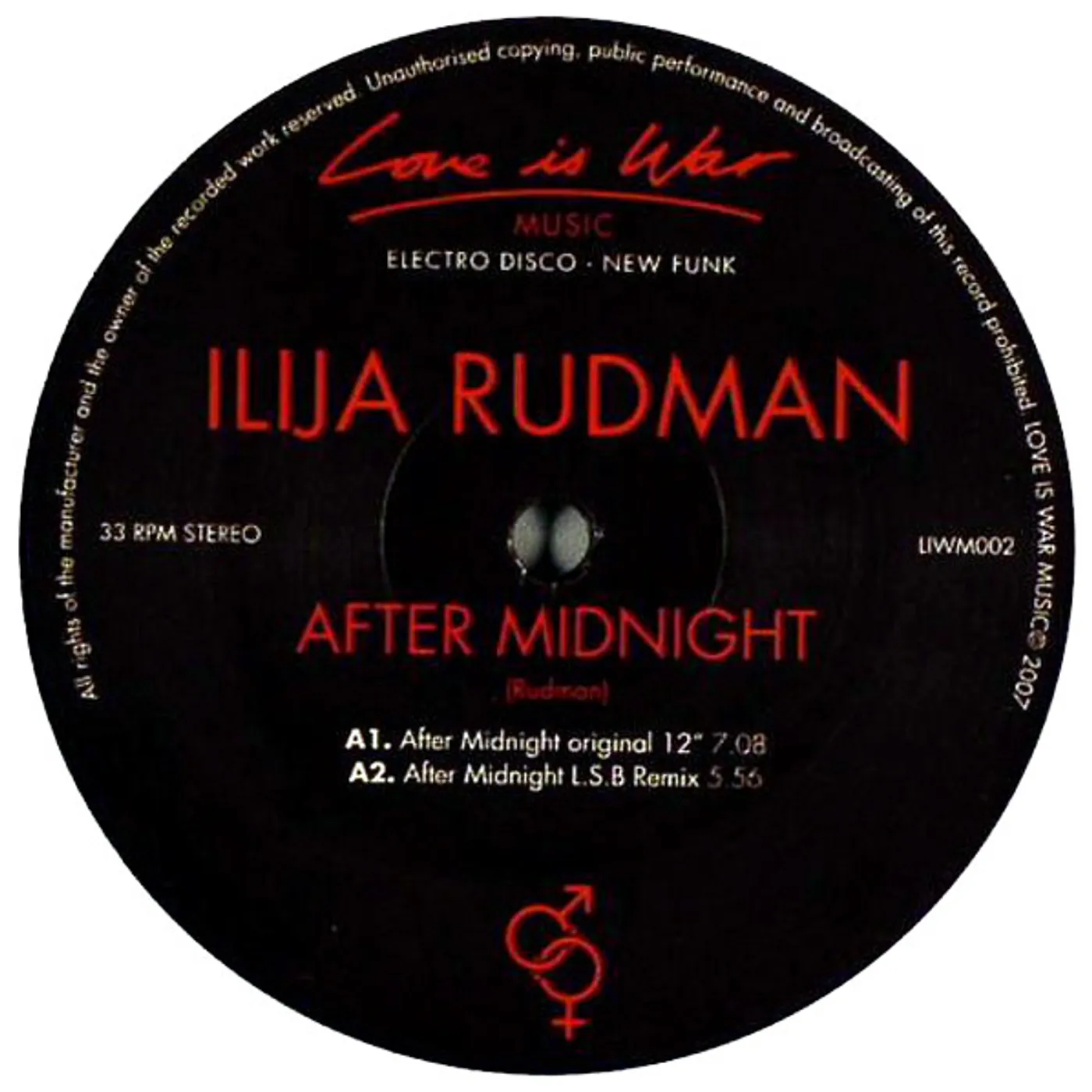 Ilija Rudman After Midnight Vinyl Record
