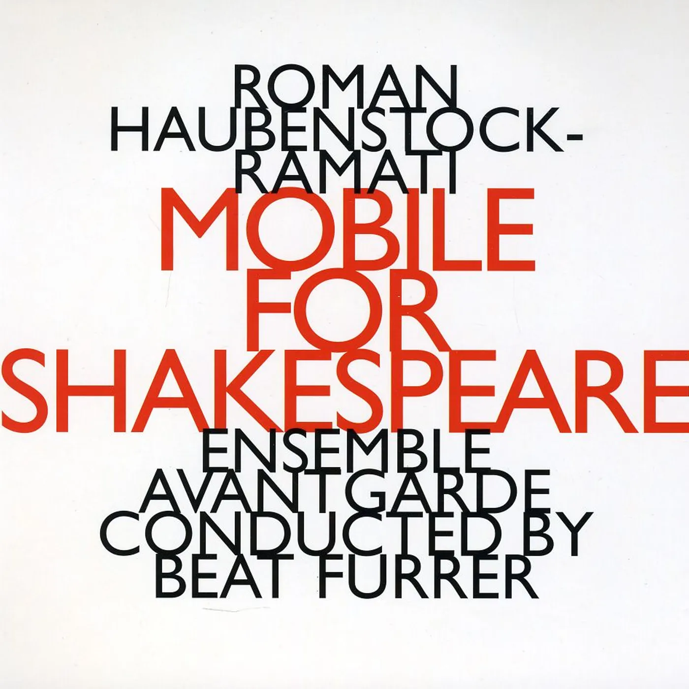 Roman Haubenstock-Ramati MOBILE FOR SHAPESPEARE CD