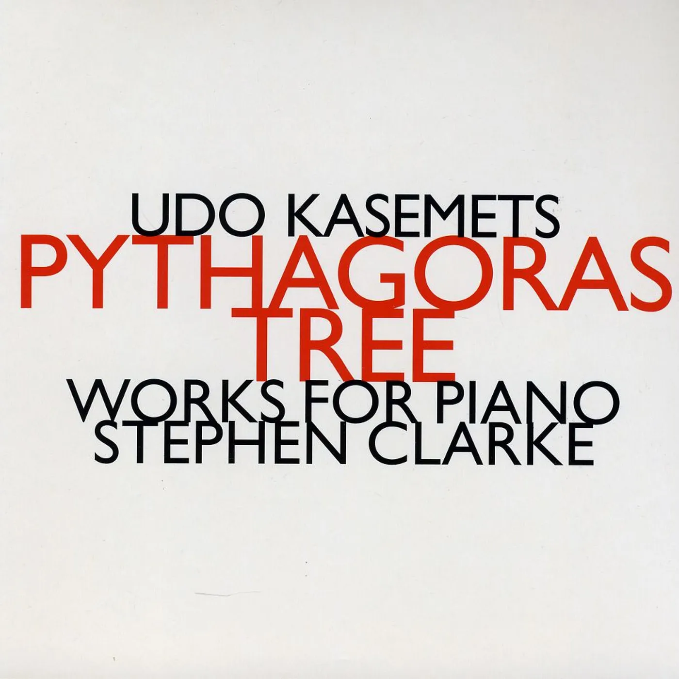Udo Kasemets PYTAGORAS THREE-WORKS FOR PIANO-STEPHEN CLARKE CD