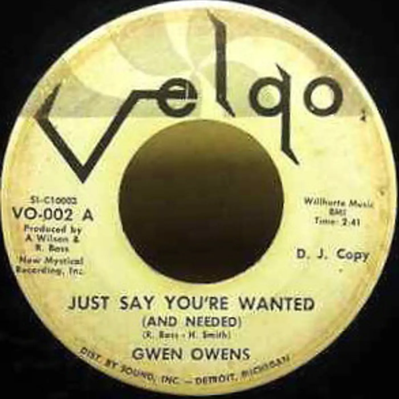 Gwen Owens JUST SAY YOU'RE WANTED (AND NEEDED) Vinyl Record