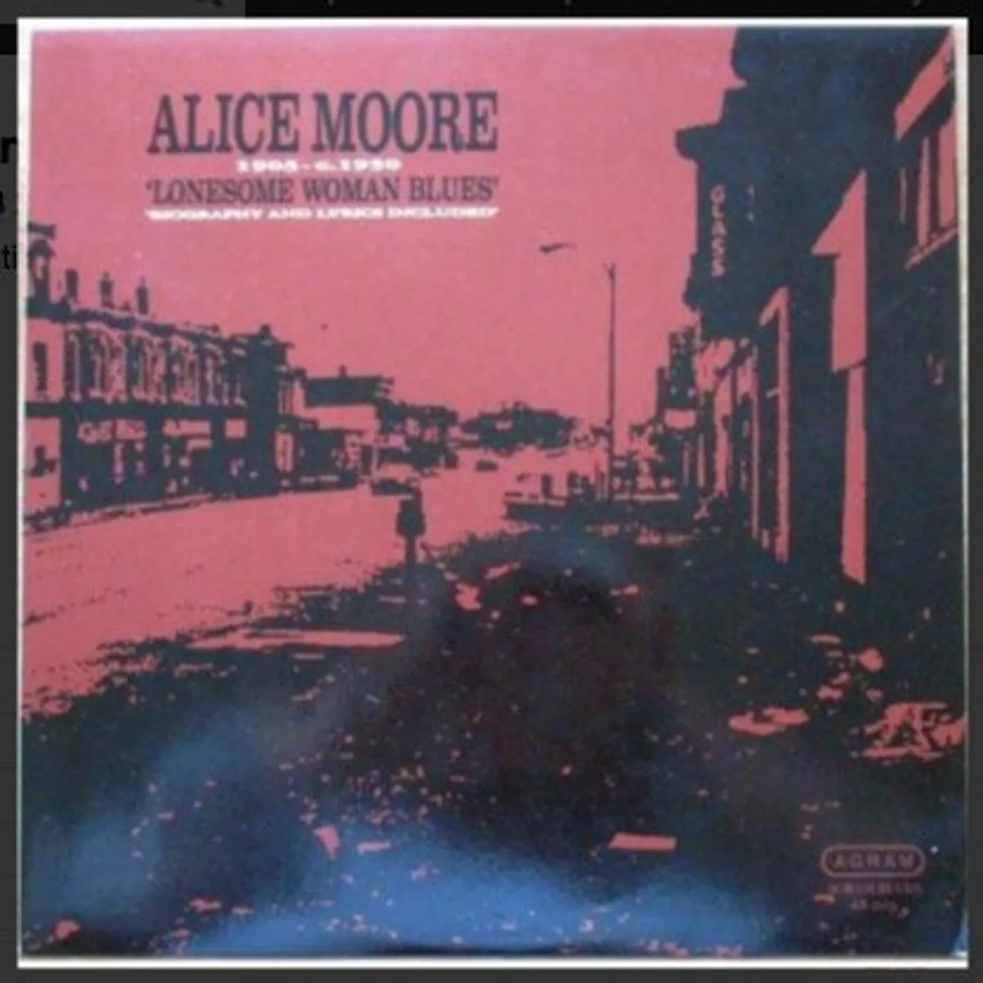 Alice Moore LONESOME WOMAN BLUES Vinyl Record