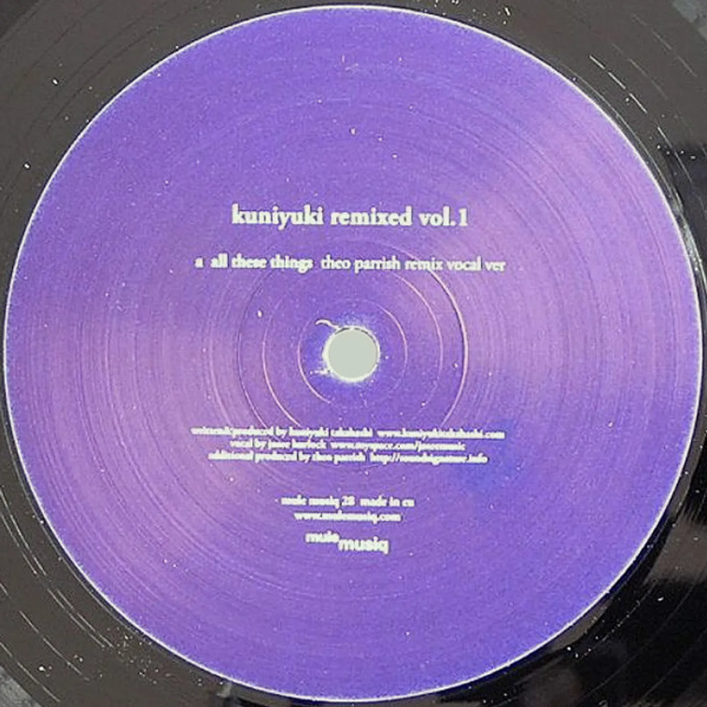 Kuniyuki REMIXED VOL1 (THEO PARRISH REMIXES Vinyl Record