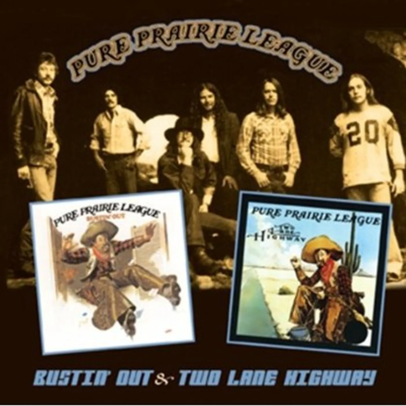 Pure Prairie League BUSTIN OUT / TWO LANE HIGHWAY CD