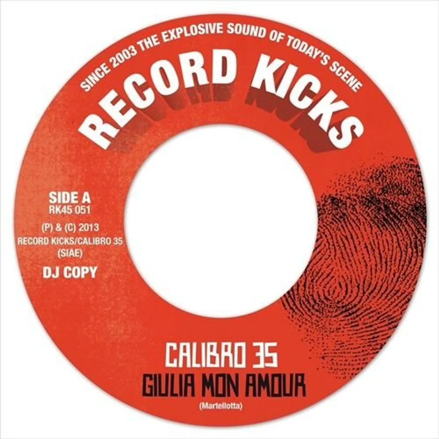 Calibro 35 GIULIA MON AMOUR/NOTTE IN BOVISA Vinyl Record