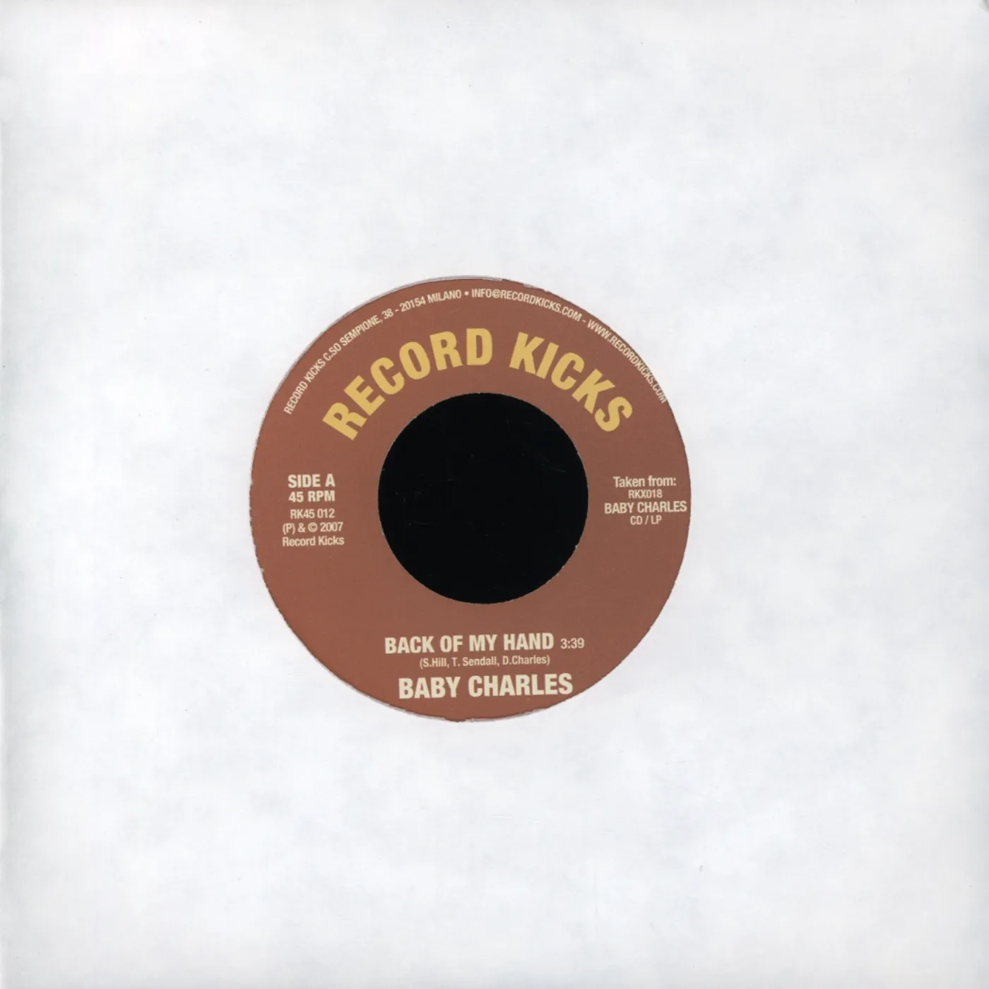 Baby Charles Back Of My Hand Vinyl Record