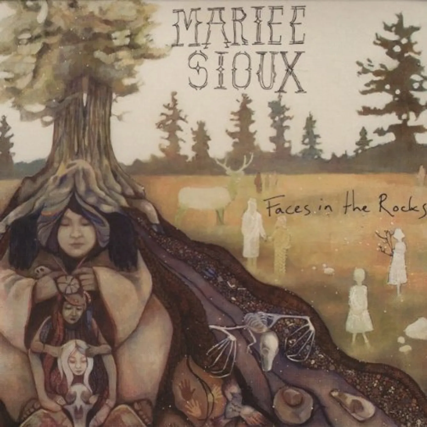 Mariee Sioux FACES IN THE ROCKS - BONE Vinyl Record