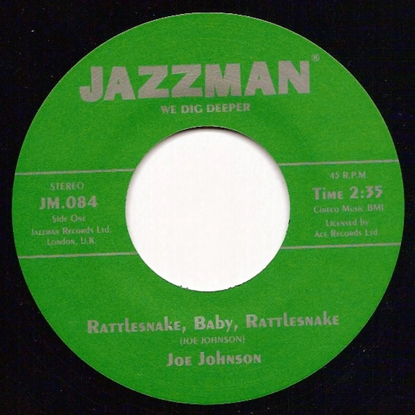 Joe Johnson RATTLESNAKE BABY RATTLESNAKE Vinyl Record - UK Release