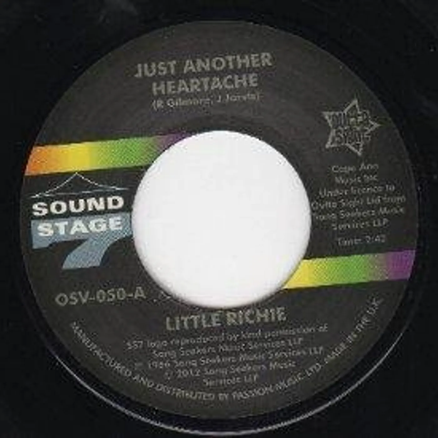 Little Richie JUST ANOTHER HEARTACHE/ONE BO-DILLION YEARS Vinyl Record
