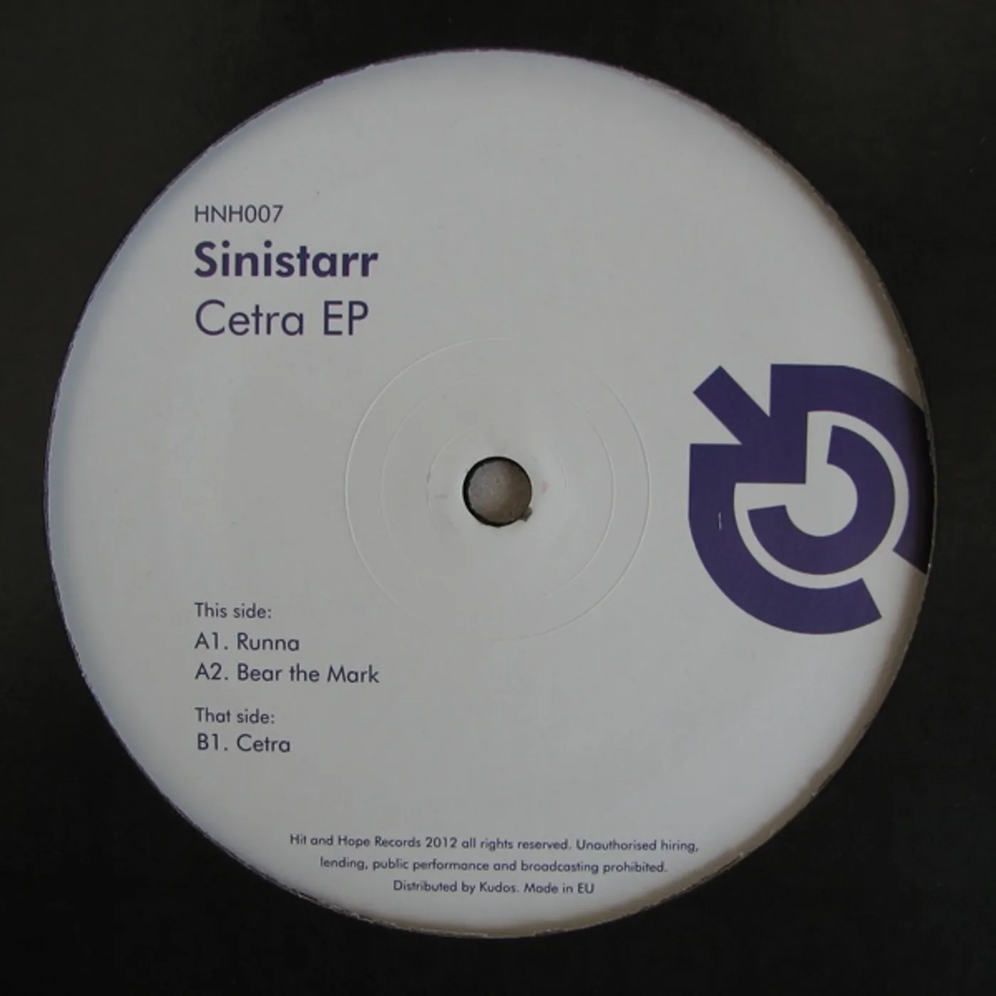 Sinistarr CETRA Vinyl Record - UK Release