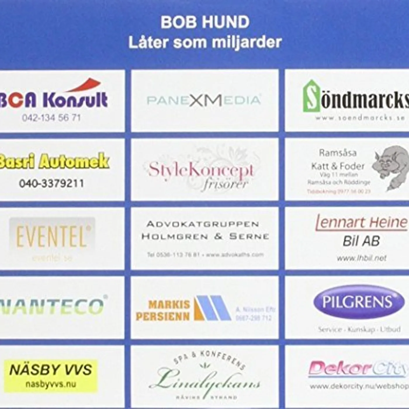 bob hund LATER SOM MILJARDER CD