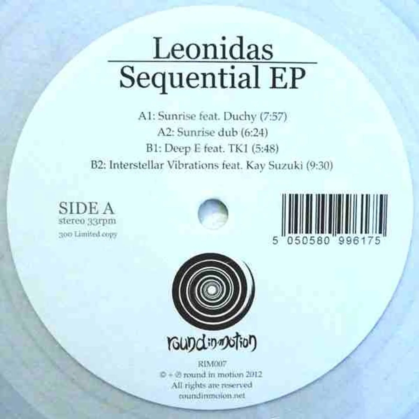 Leonidas SEQUENTIAL EP Vinyl Record - UK Release