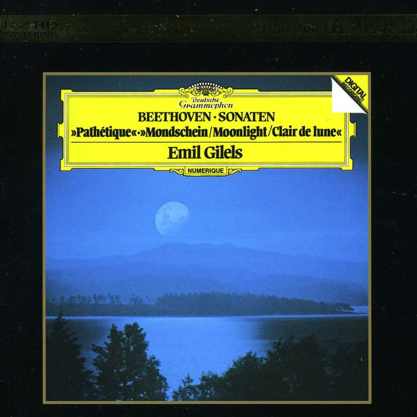 Emil Gilels BEETHOVEN: SONATAS PATHETIQUE MOONLIGHT: K2 MASTER CD