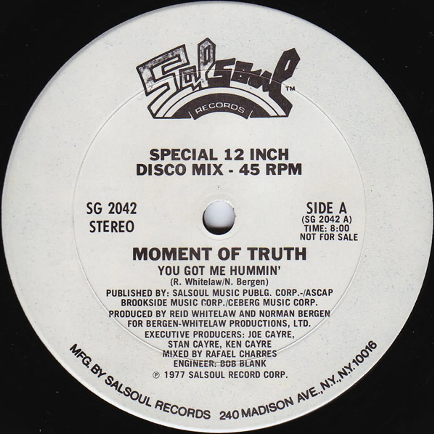 Moment Of Truth HELPLESSLY/YOU GOT ME HUMMIN Vinyl Record