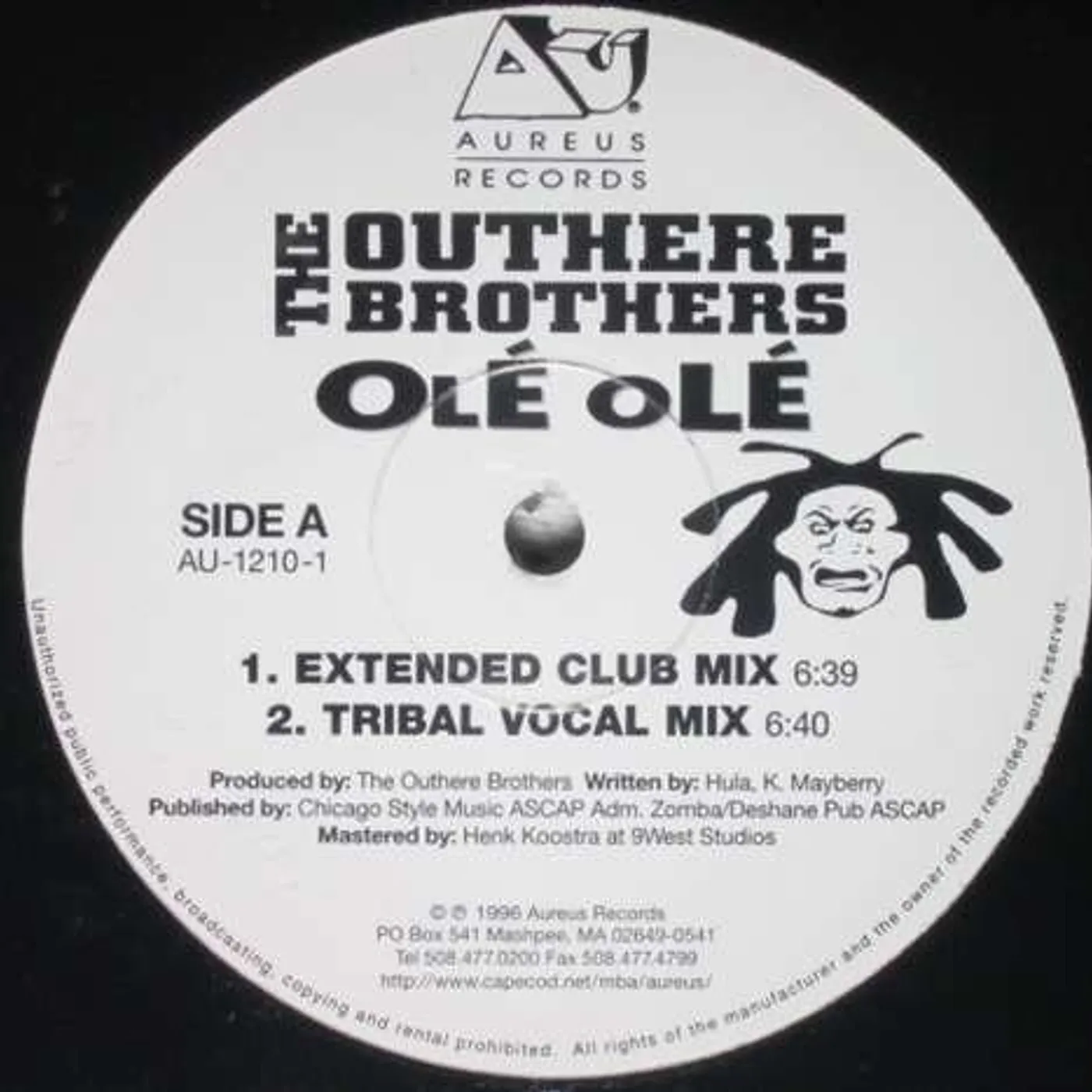 Outhere Brothers OLE OLE (LET ME HEAR YOU SAY/AE-AH) Vinyl Record