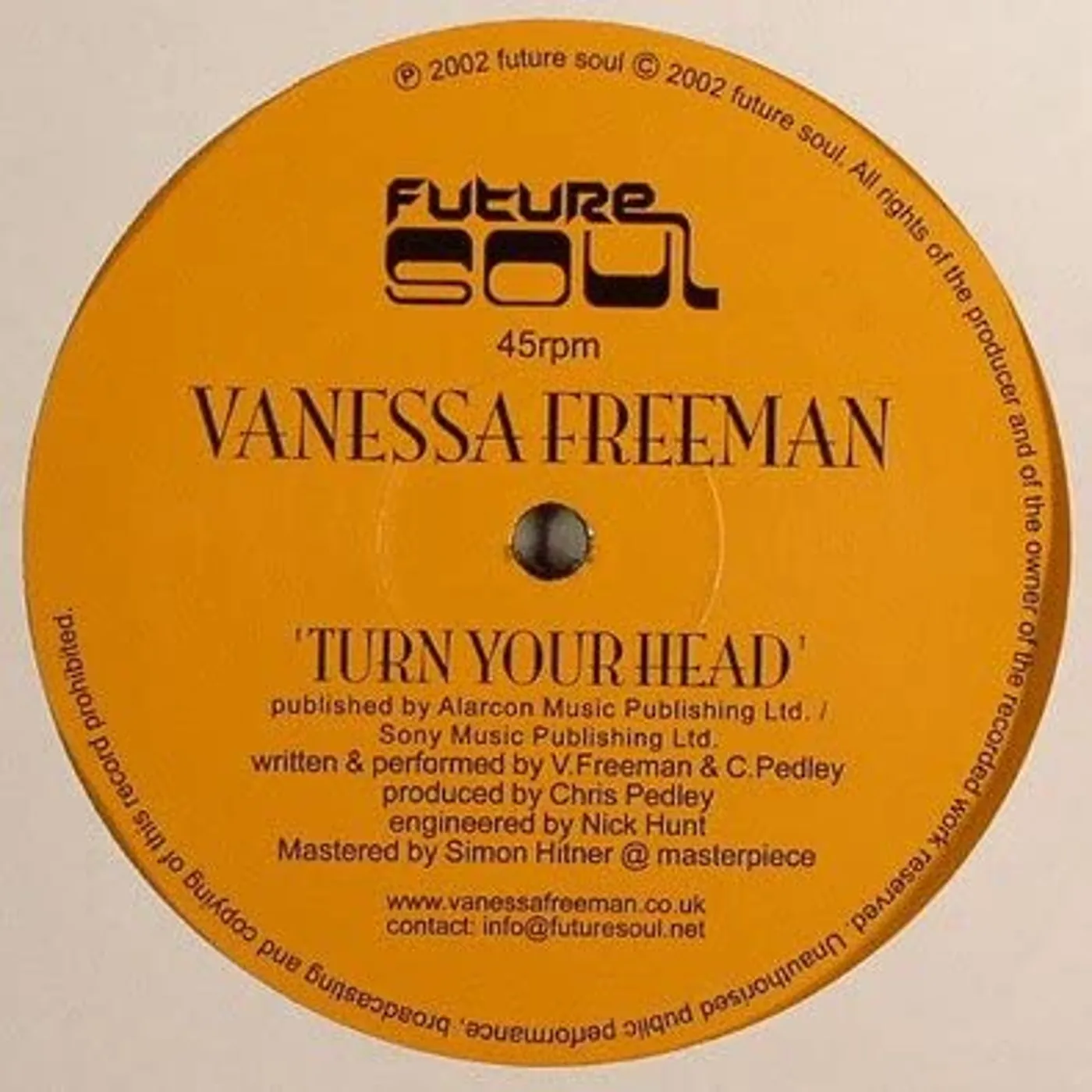 Vanessa Freeman TURN YOUR HEAD Vinyl Record - UK Release