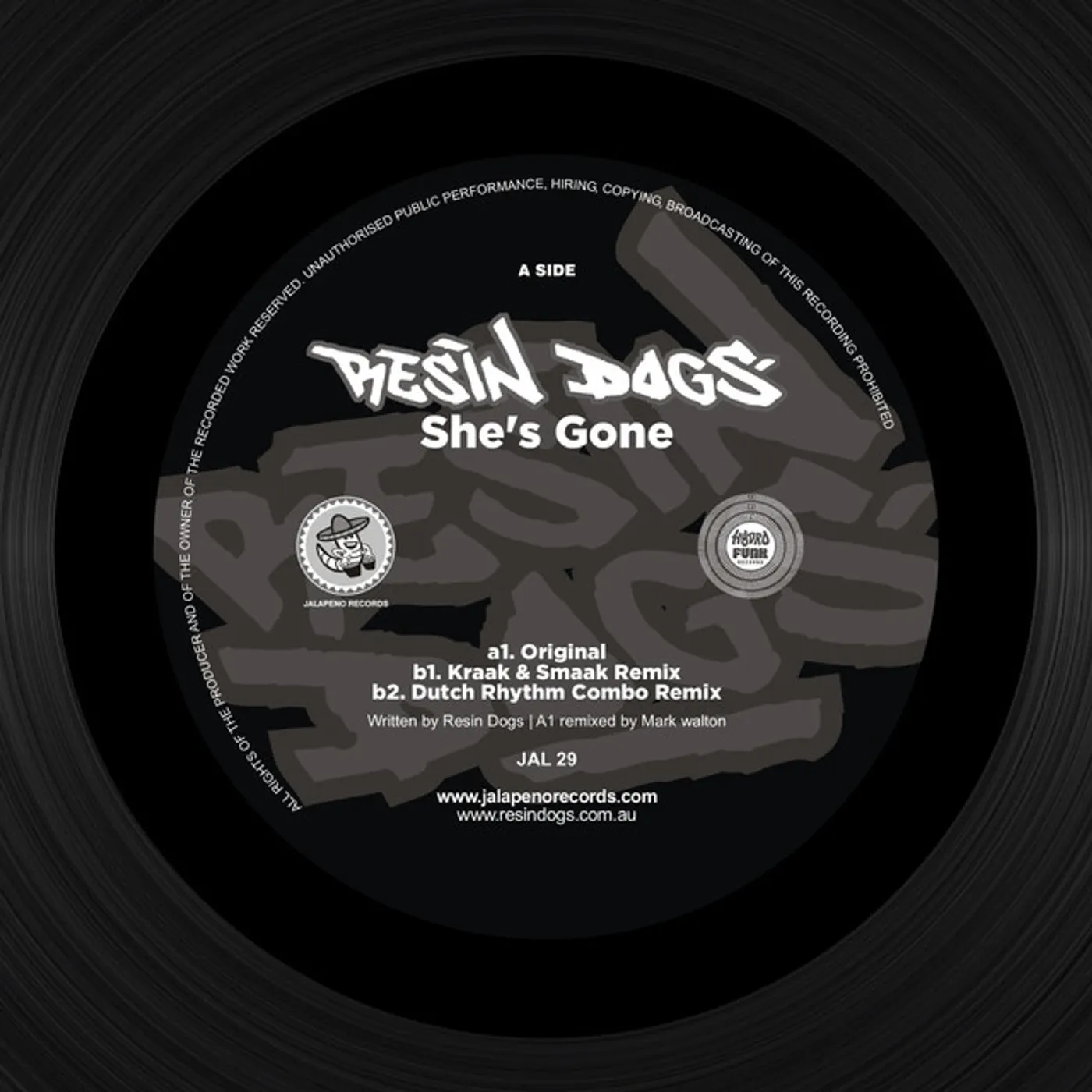 Resin Dogs SHE'S GONE Vinyl Record - UK Release