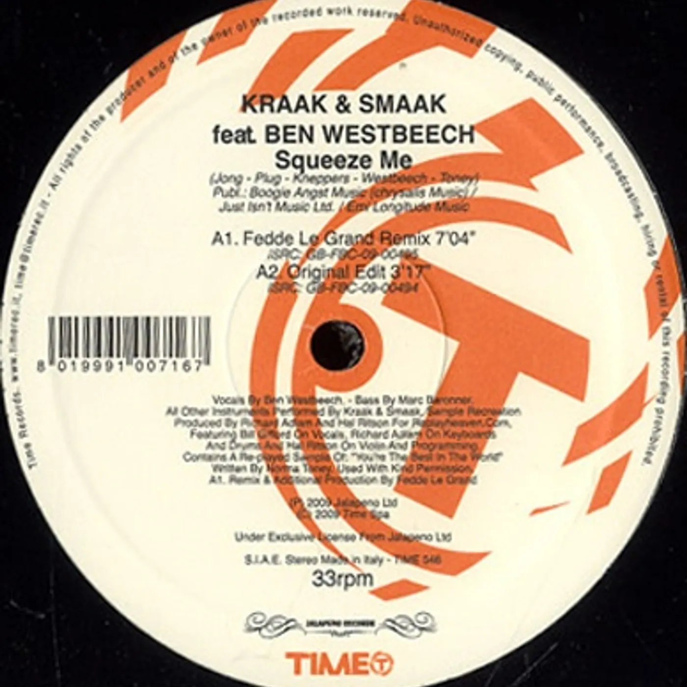Kraak & Smaak SQUEEZE ME Vinyl Record - UK Release