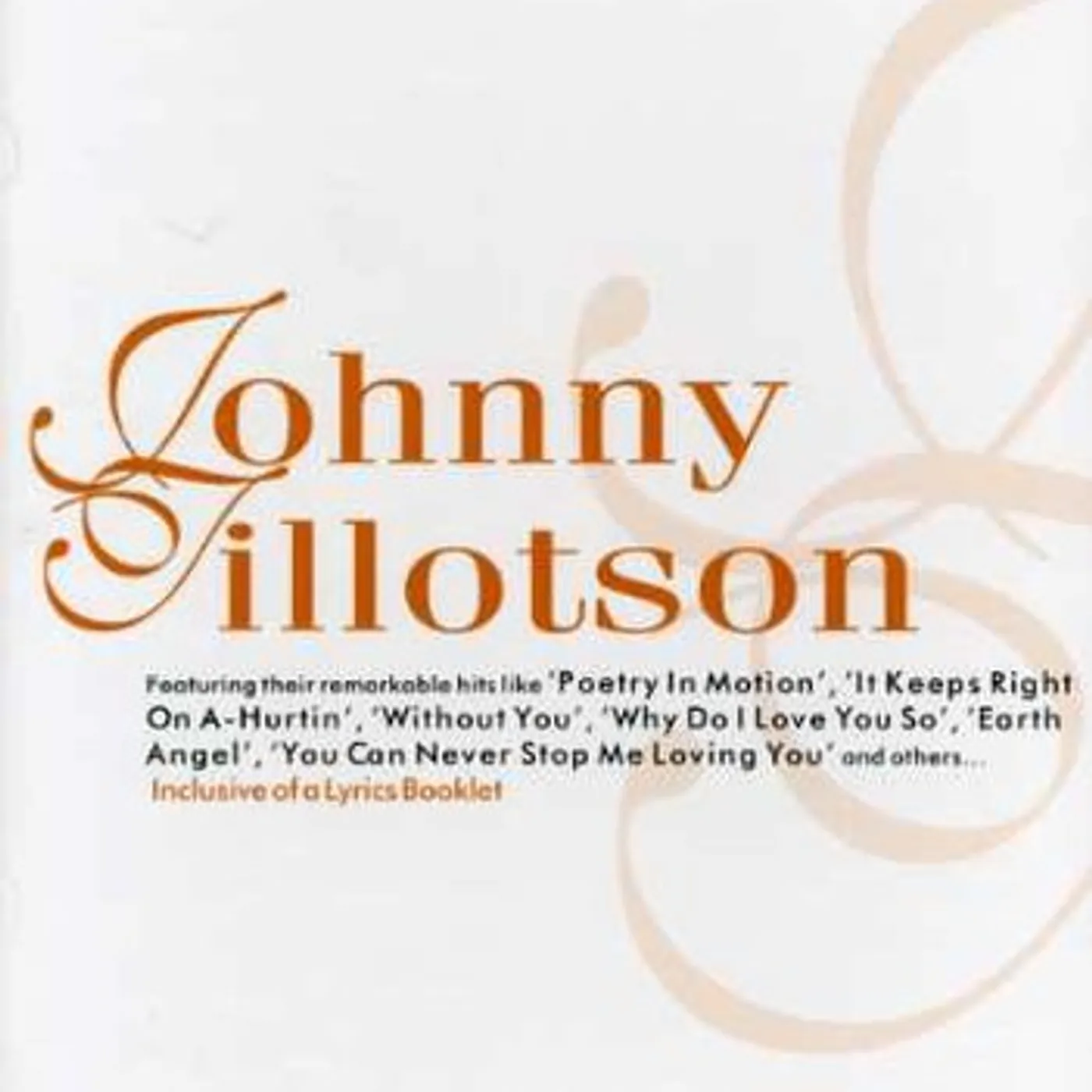 Johnny Tillotson ALL TIME GREATEST HITS CD