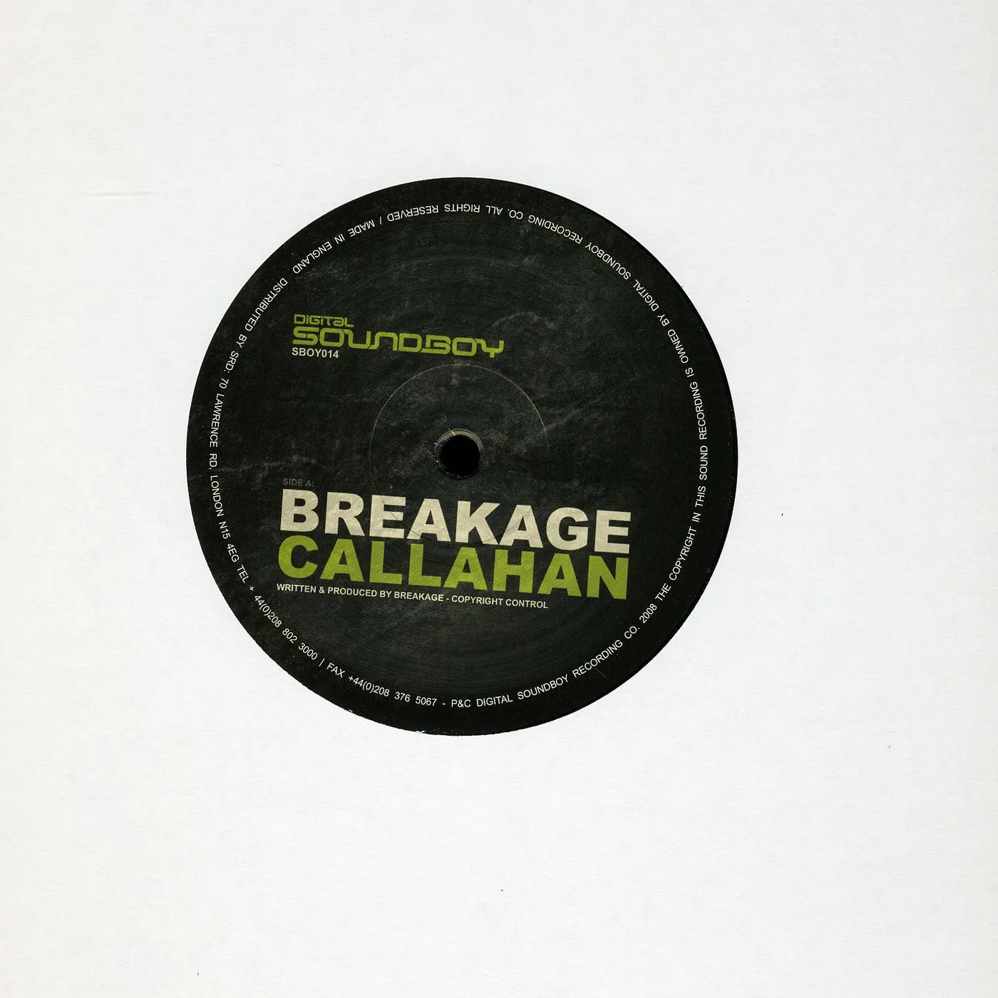 Breakage CALLAHAN/UNTITLED Vinyl Record
