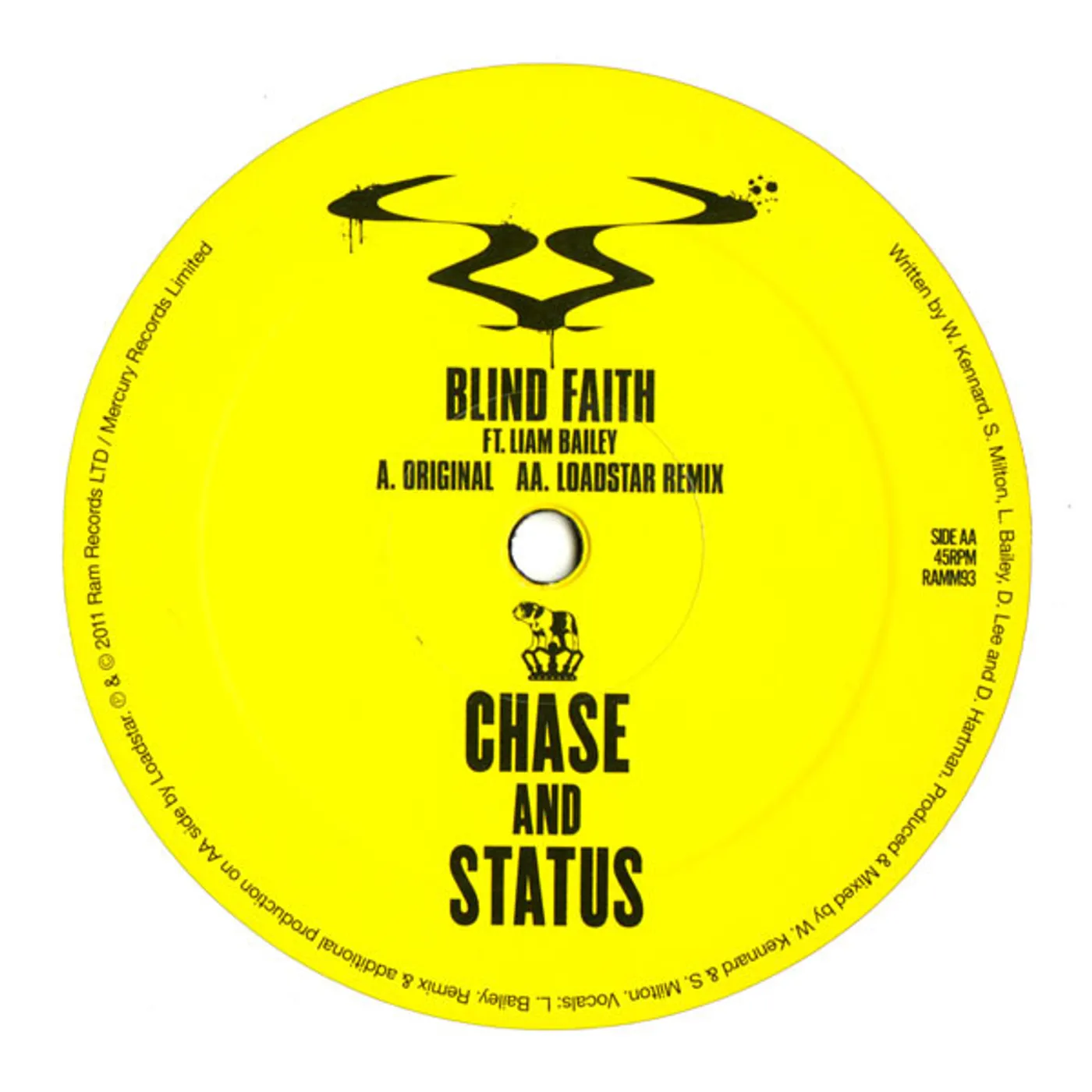 Chase & Status BLIND FAITH FT. LIAM BAILEY Vinyl Record - UK Release