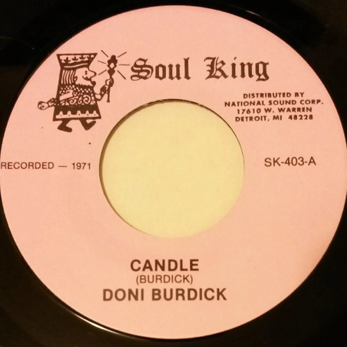 Doni Burdick CANDLE/WHATCHA GONNA DO Vinyl Record