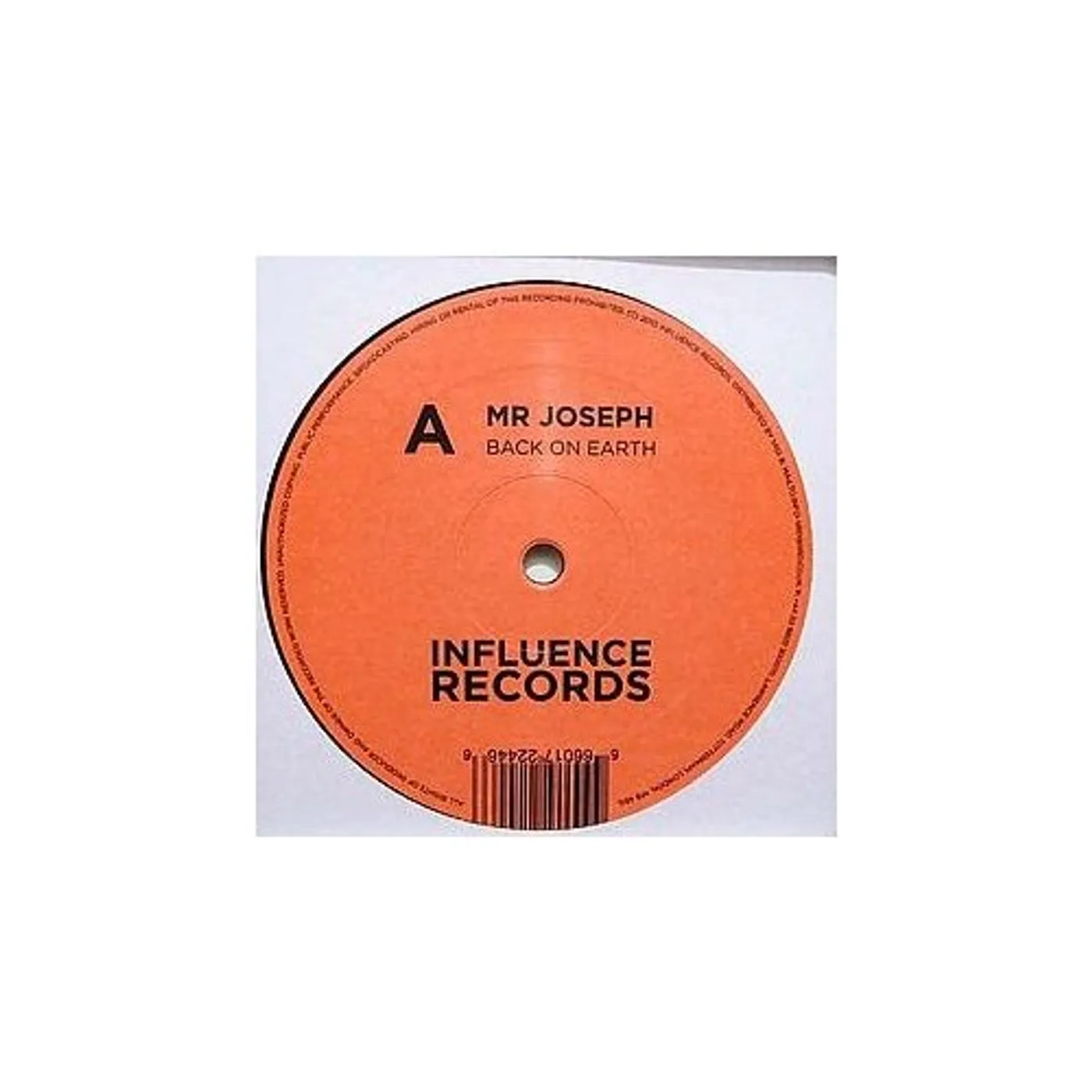 Mr Joseph BACK ON EARTH/MAD SELECTA Vinyl Record