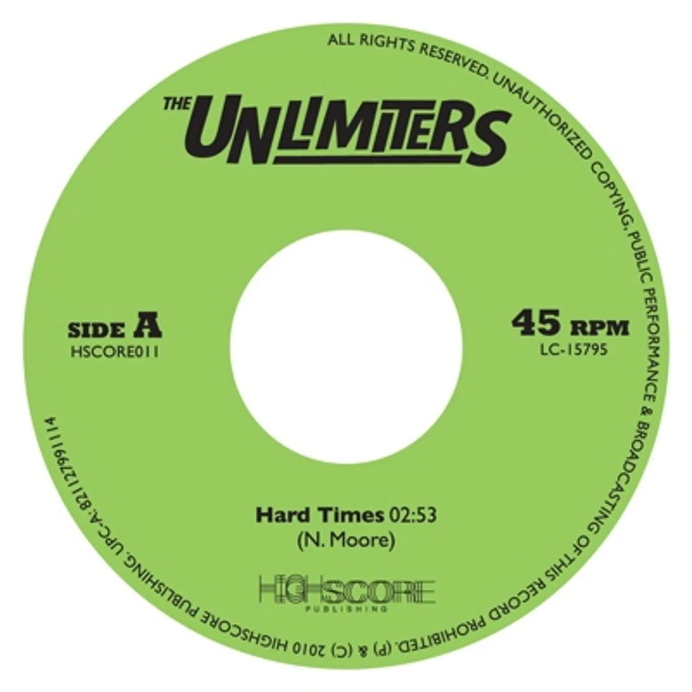 The Unlimiters HARD TIMES Vinyl Record - UK Release