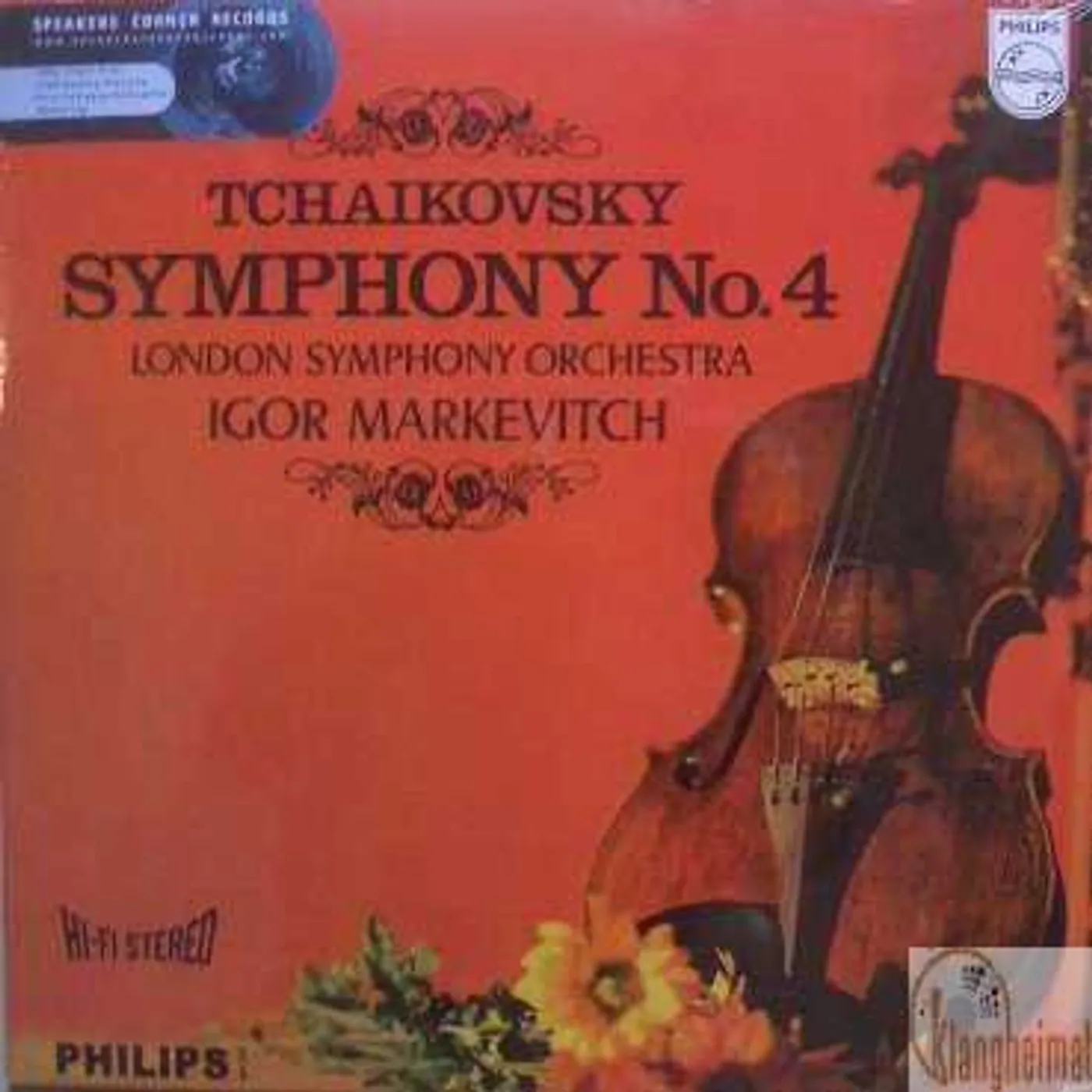 Igor Markevitch TCHAIKOVSKY: SYMPHONY NO. 4 Vinyl Record